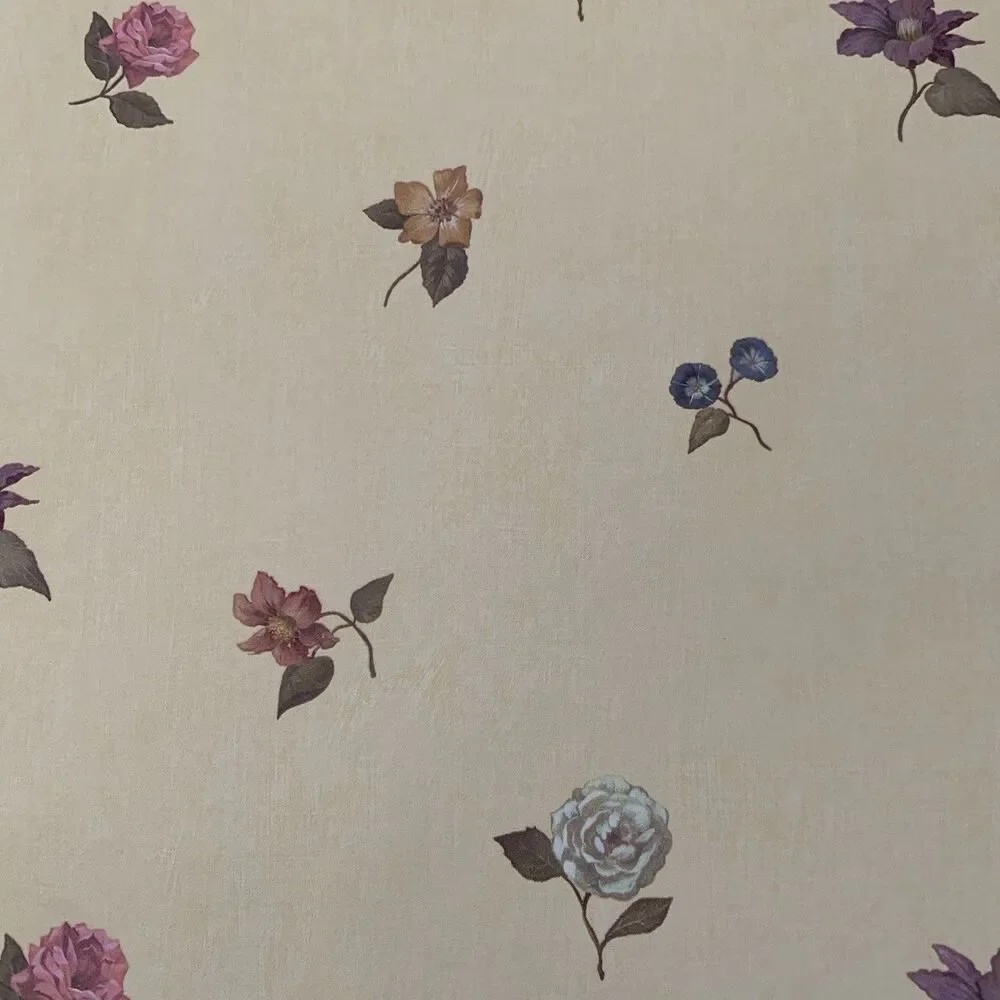 J Josephson Vintage Floral Small Print Wallpaper TRM 4041, 20.5 In. X 11yds